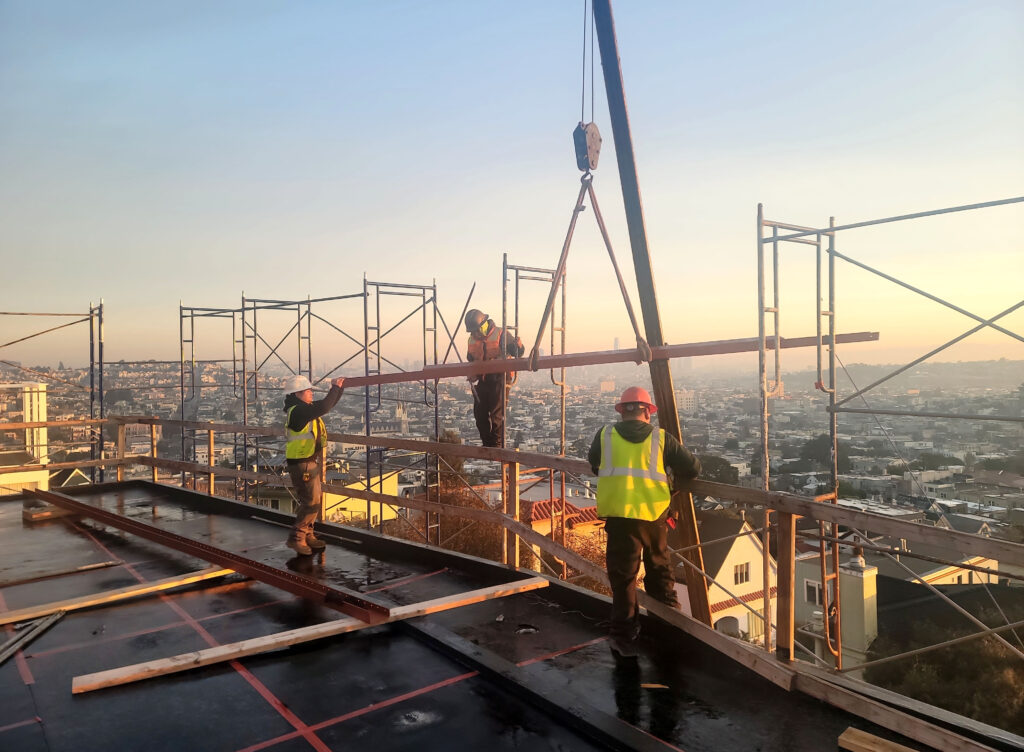 A construction site in San Francisco with FORMA Construction